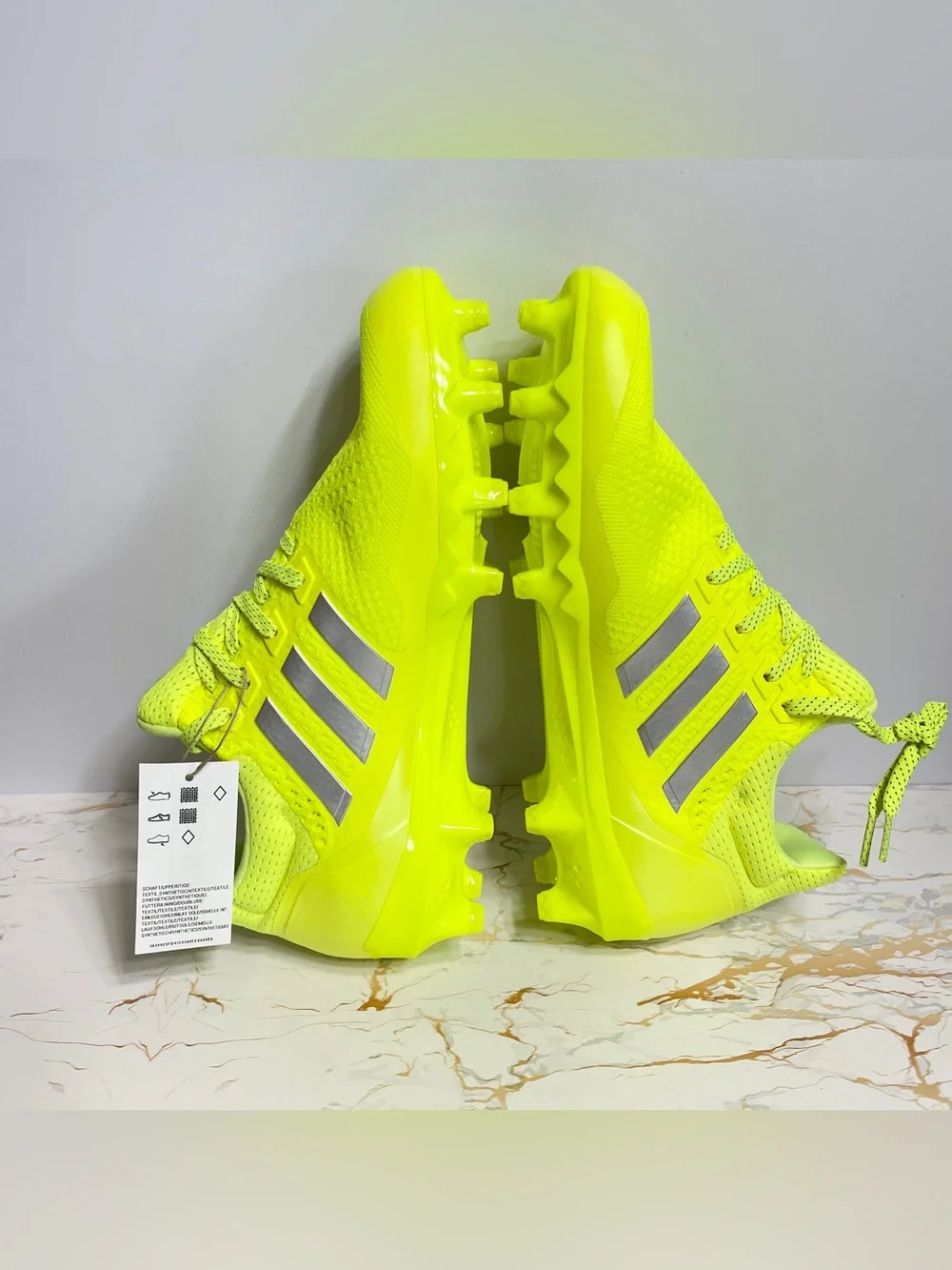 adidas UltraBoost Football Cleats Men's Szs 10 & 10.5 Solar Yellow Silver JP7413